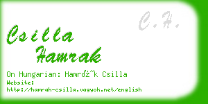 csilla hamrak business card